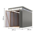 KOVINSKA VRTNA HIŠKA KARIBU AURUM 2.5 SIVI ALUMINIJ - slika 2